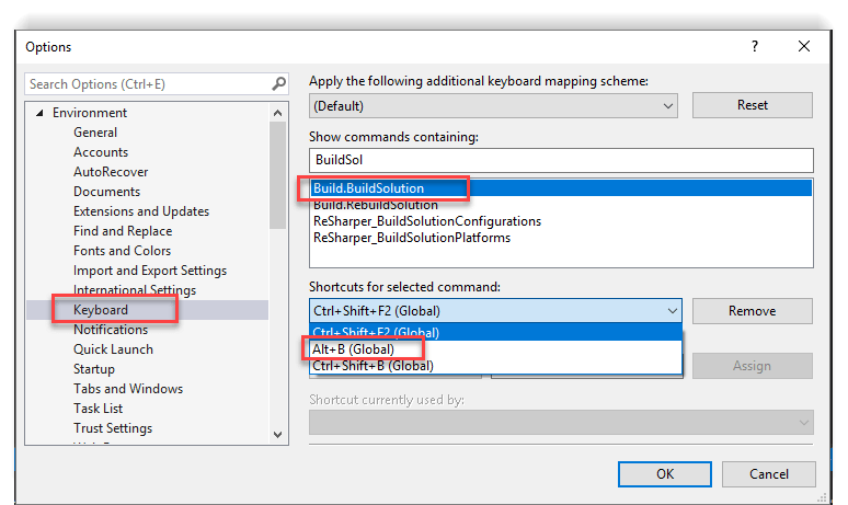 Visual Studio Keybindings
