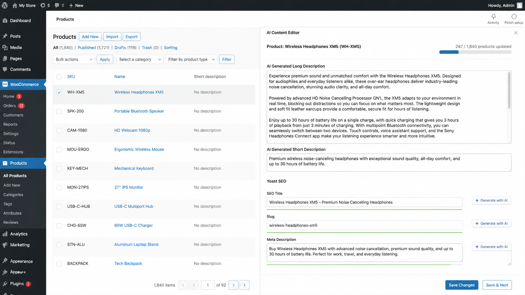 AI Content Agent for Ecommerce Catalog
