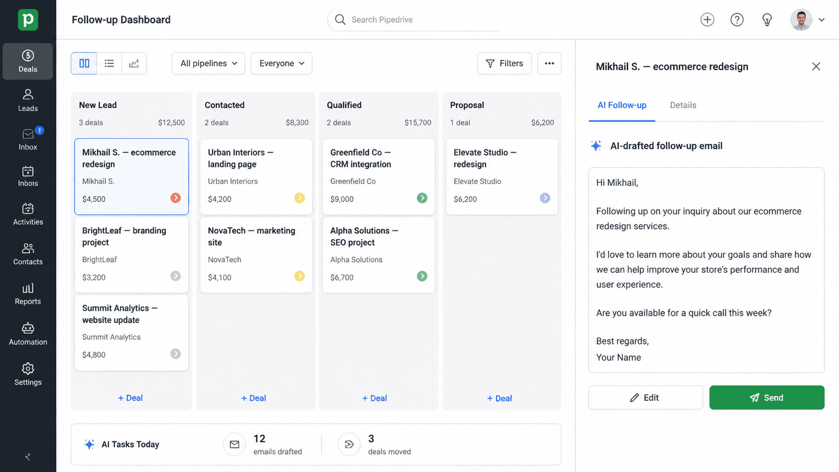 AI-агент для дожима лидов в CRM